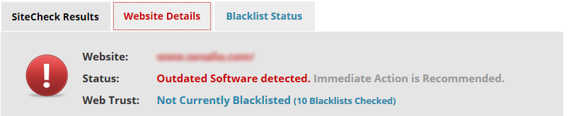 sucuri résultats du scan